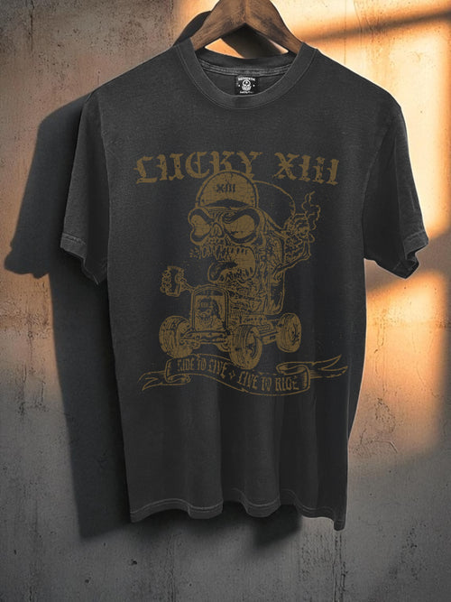 "HELL ON WHEELS" - Metallic Gold