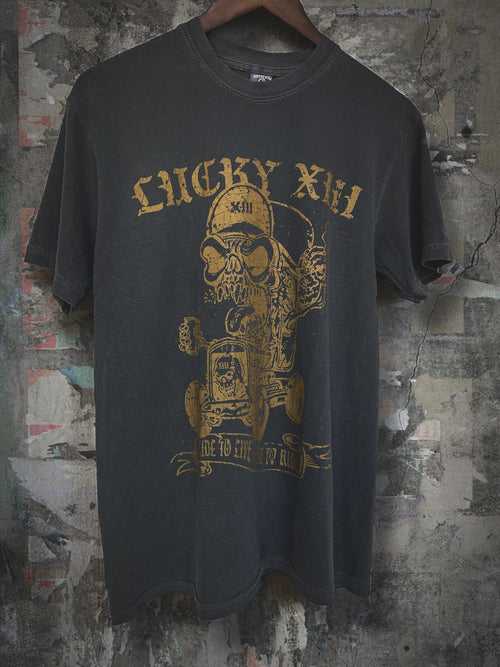 "HELL ON WHEELS" - Metallic Gold