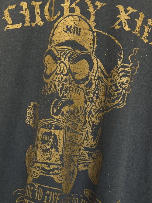 "HELL ON WHEELS" - Metallic Gold