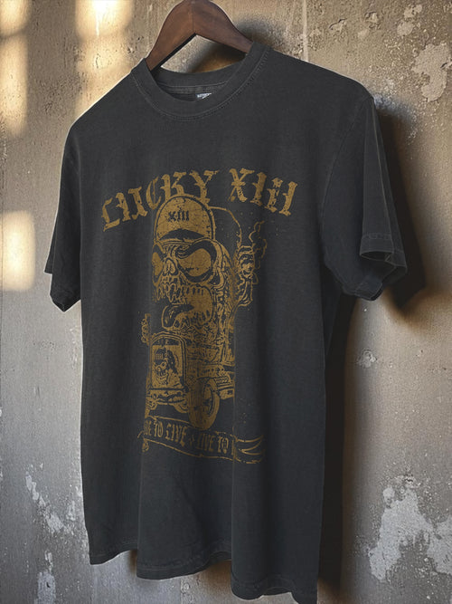 "HELL ON WHEELS" - Metallic Gold