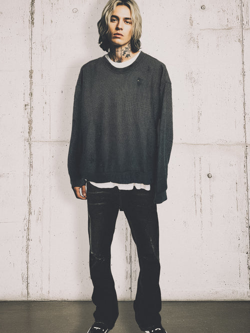 Distressed - Knit Crew