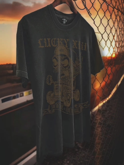 "HELL ON WHEELS" - Metallic Gold