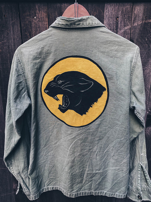 hand painted vintage army jacket