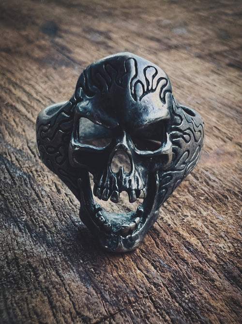 "Flaming Skull" Vintage Ring