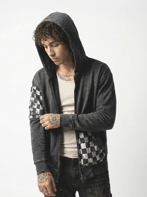 CHECKMATE- DISTRESSED HOODIES