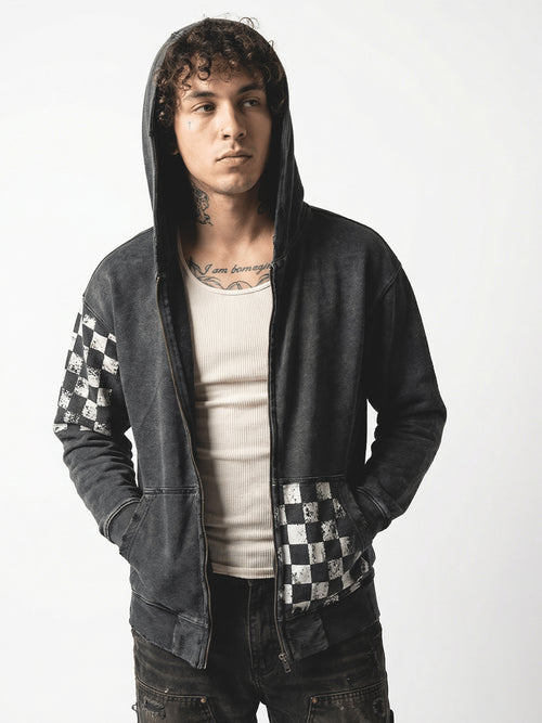 CHECKMATE- DISTRESSED HOODIES