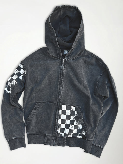 CHECKMATE- DISTRESSED HOODIES
