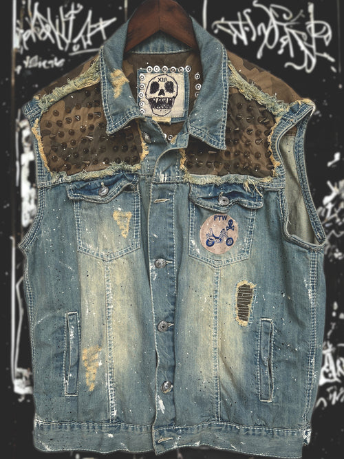 "REBEL RIDER" Denim Jacket