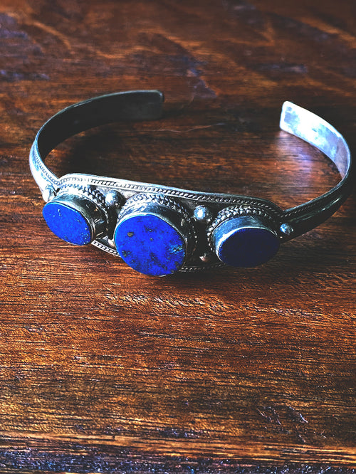 Vintage Lapis Lazuli cuff