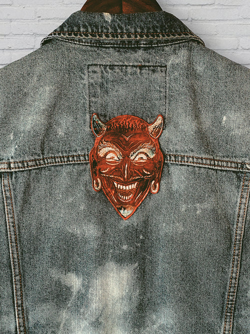 "Devil Made Me Do It" - Denim Vest